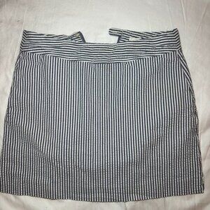 Vineyard Vines Womens Skirt Skort Size 0 Blue White Seersucker Preppy*Flaws